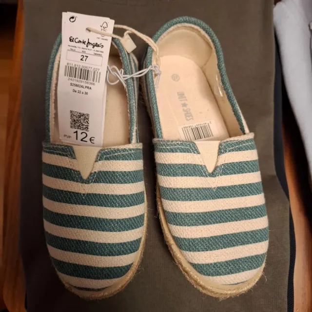 Alpargatas niño talla 27