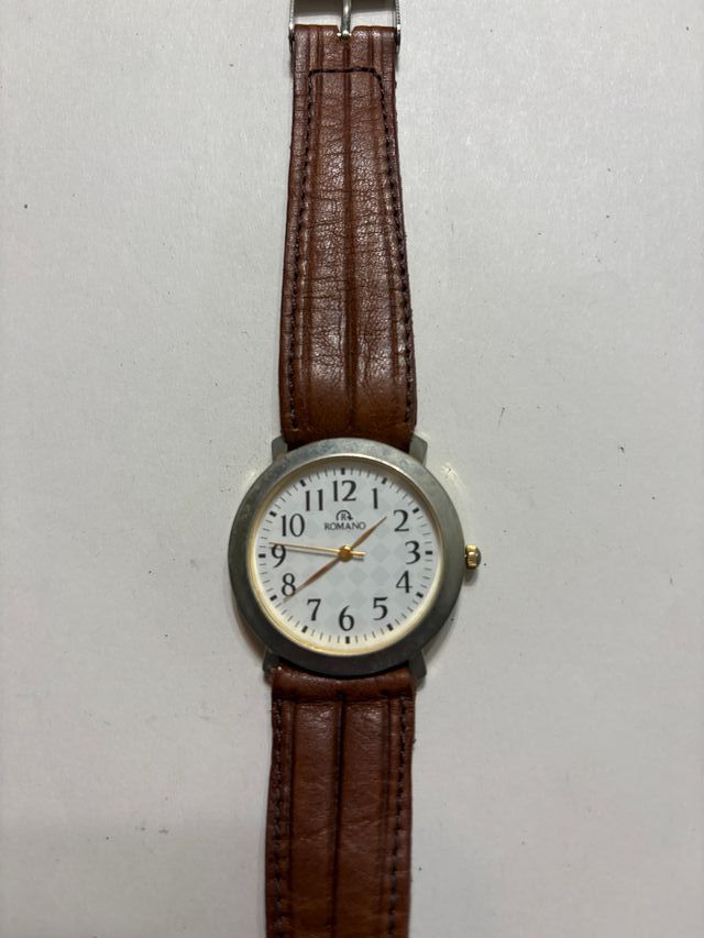 Reloj Romano Vintage Cuarzo Marrón/Dorado