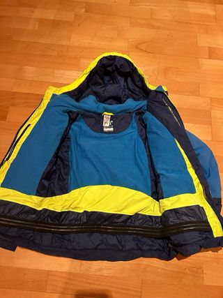 Abrigo de esquí Wedze azul/amarillo 10 años
