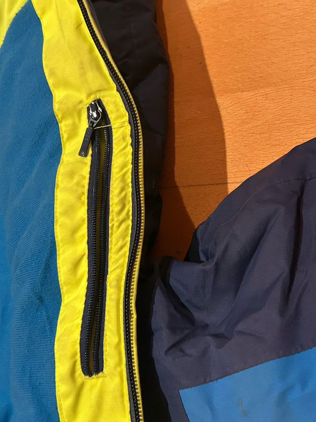 Abrigo de esquí Wedze azul/amarillo 10 años