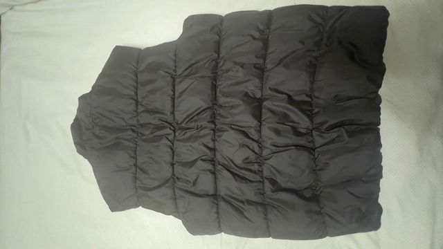 Abrigo sin mangas negro/marrón