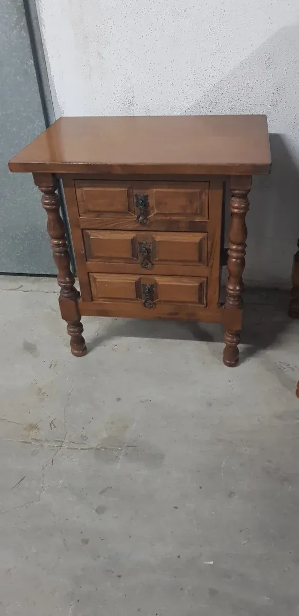 2 Mesitas de Noche Madera Marrón