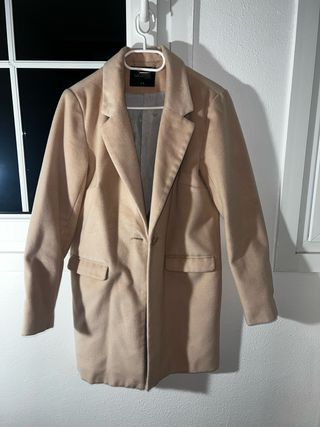 Gabardina beige/rosa talla M