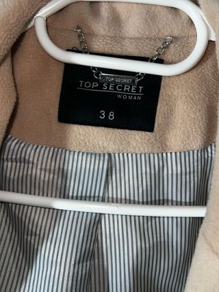 Gabardina beige/rosa talla M