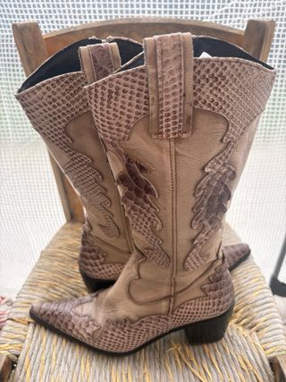 Stivali texani in pelle