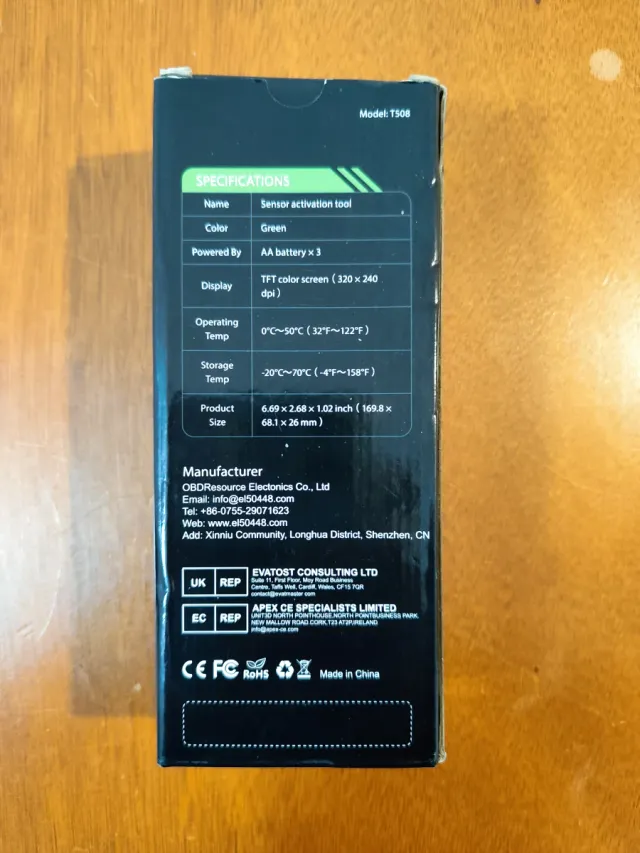 Herramienta Activación Sensores TPMS T508