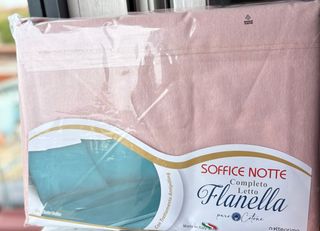 Completo Lenzuola Flanella Rosa