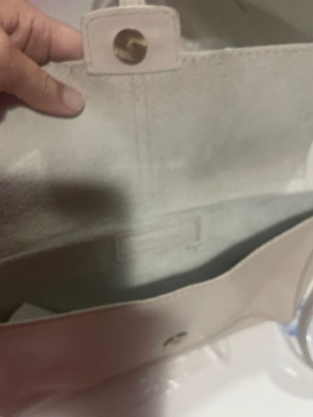 Bolso piel Zara beige