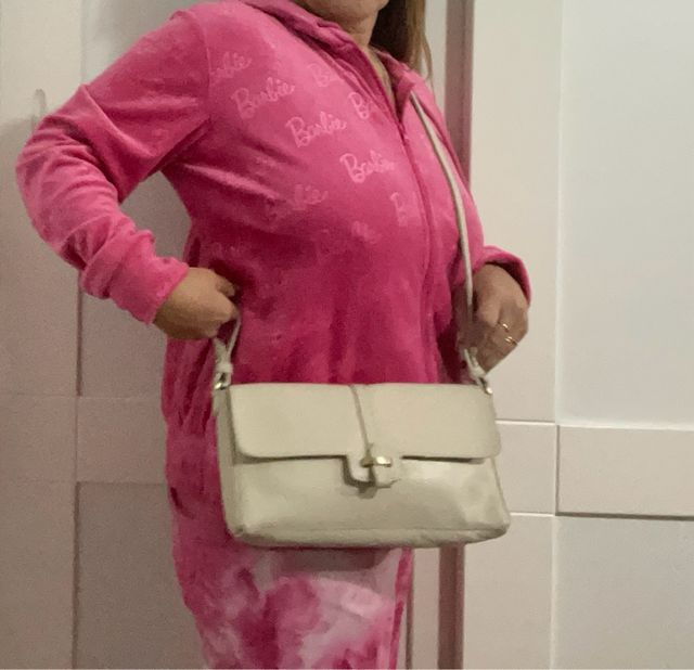 Bolso piel Zara beige