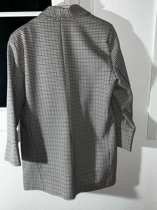 Blazer cuadros gris y morado