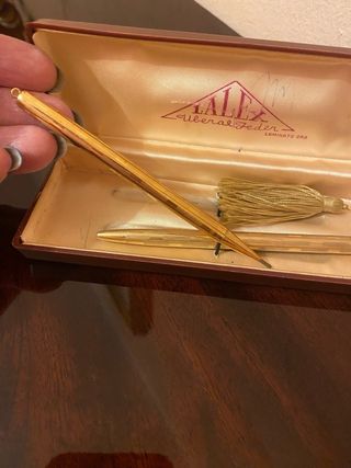 Set penna e matita vintage laminato oro