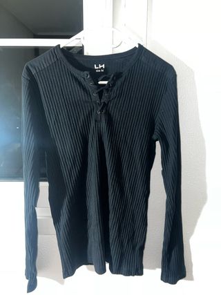Camiseta LH manga larga negra talla M