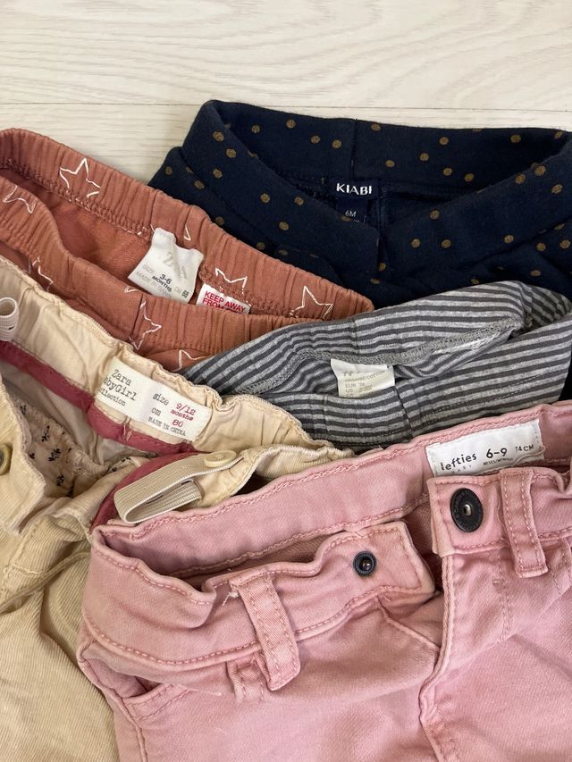Lote Pantalones Bebé varias tallas 8+1