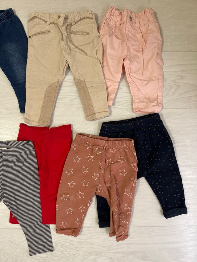 Lote Pantalones Bebé varias tallas 8+1