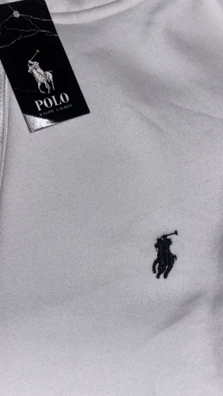 Sudadera Polo Ralph Lauren Blanca Cremallera