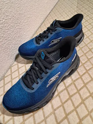 Zapatillas Skechers Hombre Azul/Negro talla 43