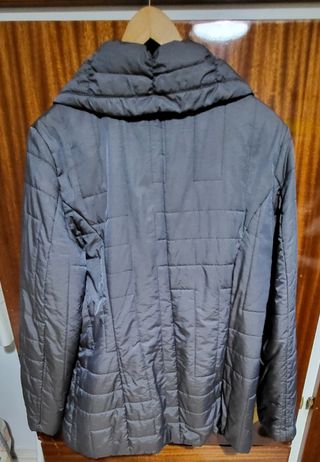 Abrigo Punto Roma mujer gris