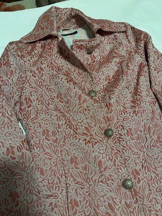 Cappotto Sisley donna rosa fantasia floreale