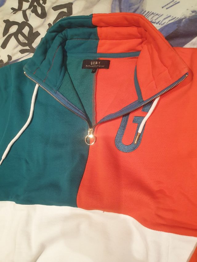 Sudadera GRMY Colorblock Media Cremallera