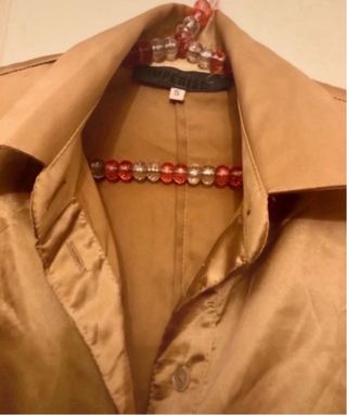 Body camicia raso color oro