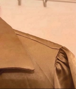 Body camicia raso color oro