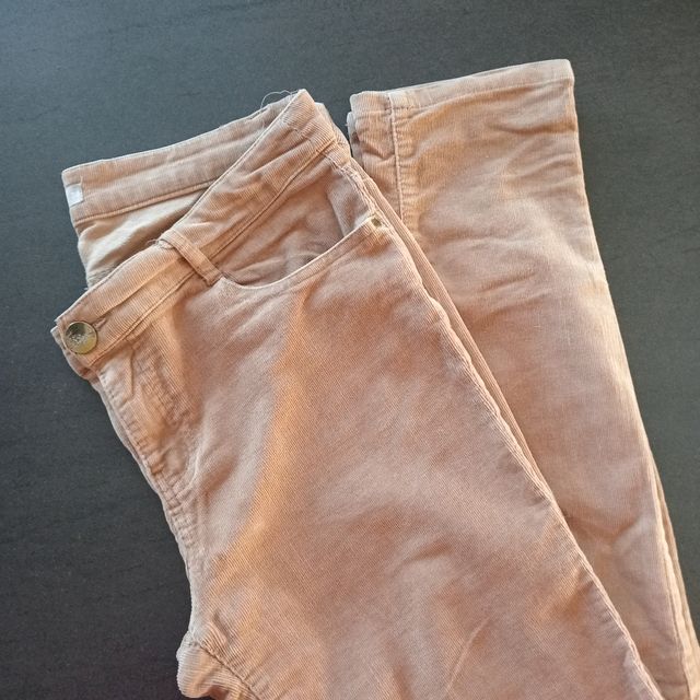 Pantalón micropana beige T. 38