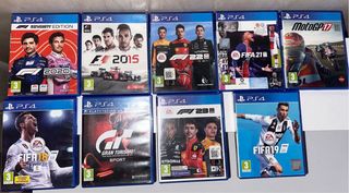 Lote Juegos PS4: FIFA, F1, Gran Turismo, MotoGP