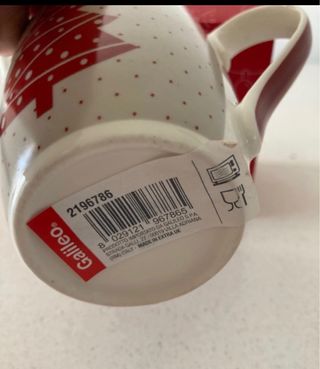 Tazza mug natalizia rossa e bianca