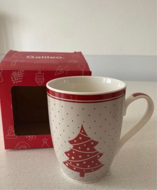 Tazza mug natalizia rossa e bianca