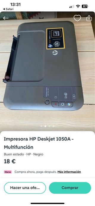 Impresora HP Deskjet 1050A