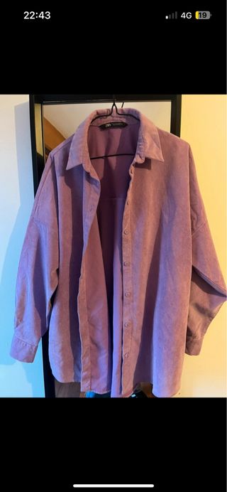 Sobrecamisa Zara Morada Talla Única