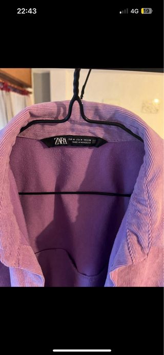 Sobrecamisa Zara Morada Talla Única