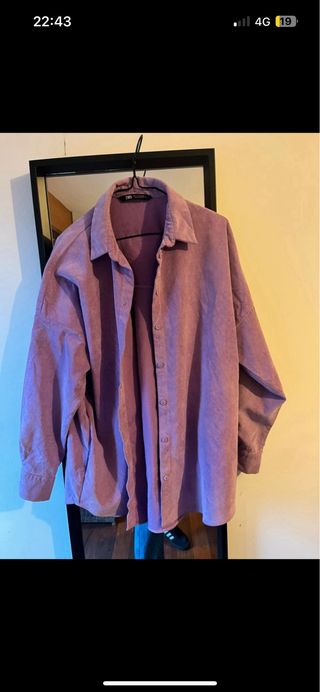 Sobrecamisa Zara Morada Talla Única