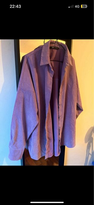Sobrecamisa Zara Morada Talla Única