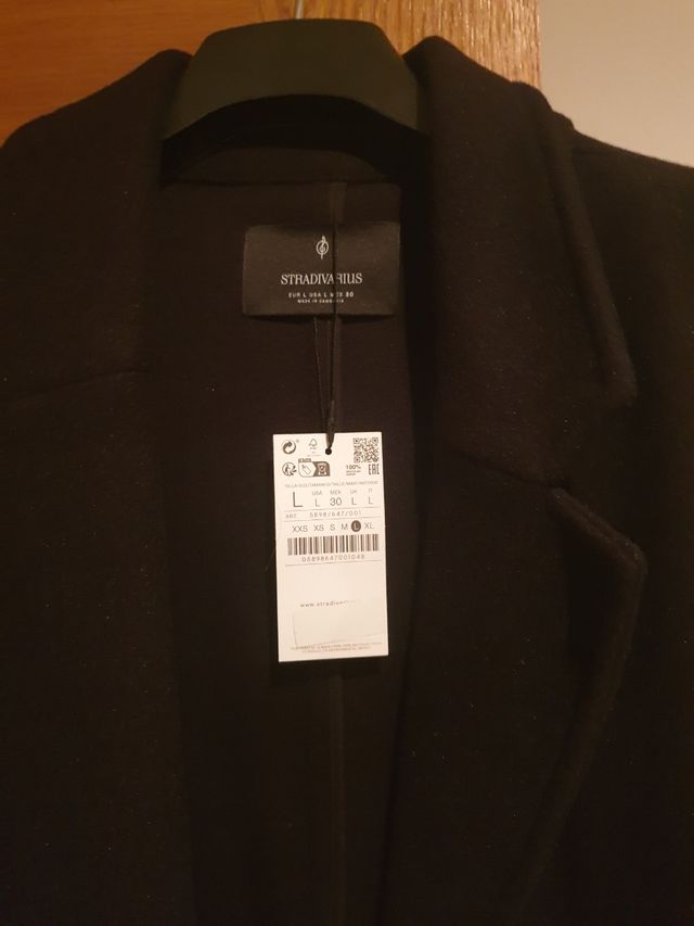 Abrigo Stradivarius Negro ¡¡Nuevo!!