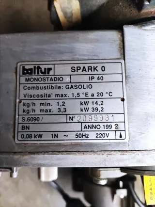 Quemador CALDERAS Gasoil Baltur.