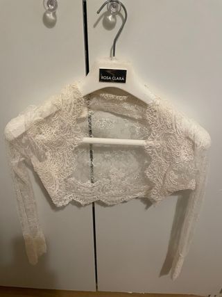 Rebeca Novia Rosa Clará Talla XS Encaje Blanco Rot