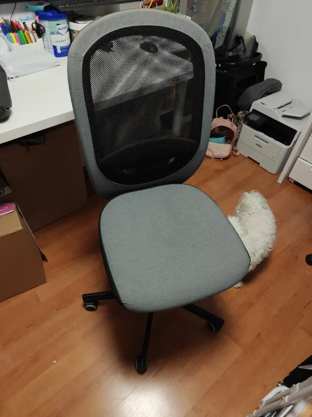 Silla de oficina ergonómica gris