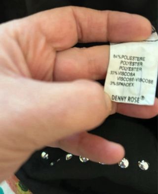 Abito corto nero con borchie