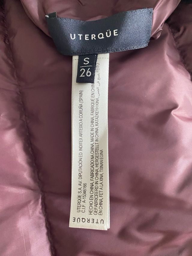 Plumífero Uterqüe reversible plumón berenjena/azul