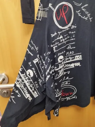 Vestido negro desigual talla S