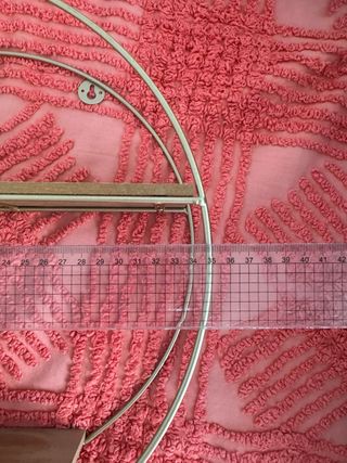 Estantería redonda dorada y madera mini deco home