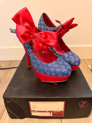 Zapatos Iron Fist Plataforma Rojo/Azul Talla 38