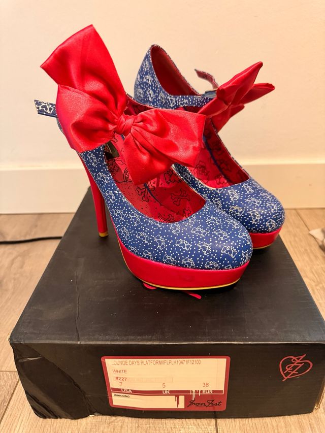 Zapatos Iron Fist Plataforma Rojo/Azul Talla 38