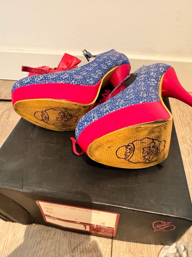 Zapatos Iron Fist Plataforma Rojo/Azul Talla 38