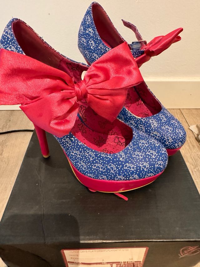 Zapatos Iron Fist Plataforma Rojo/Azul Talla 38