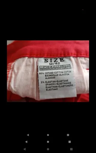 Pantalones vaqueros rojos tiro bajo