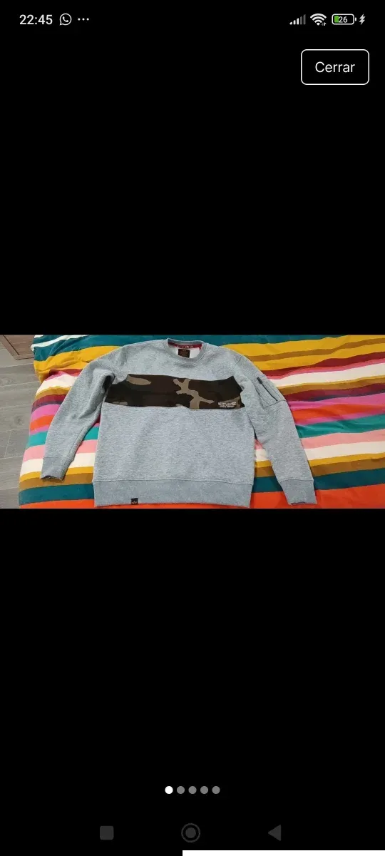 Jersey Alpha Industries gris camuflaje