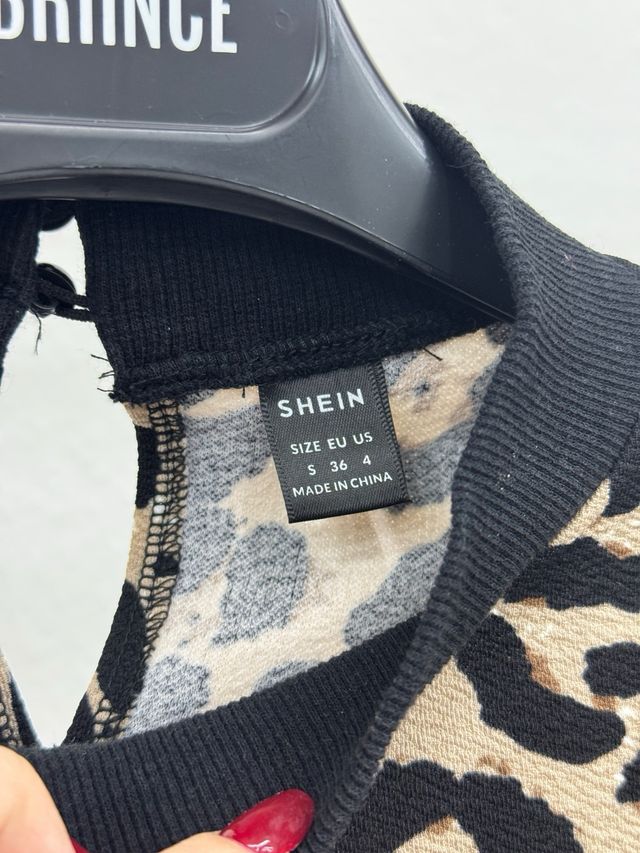 Vestito Shein donna leopardato taglia Xs