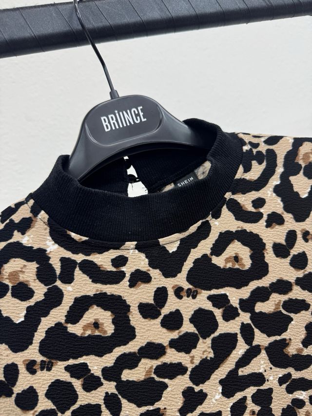 Vestito Shein donna leopardato taglia Xs